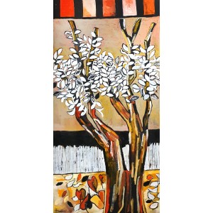 Anwar Maqsood, 30 x 60 Inch, Acrylic on Canvas, Floral Painting, AC-AWM-031